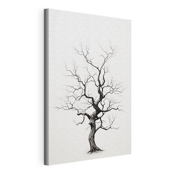 Dibujo en blanco y negro de un árbol Cuadros Dibujo en blanco y negro de un árbol