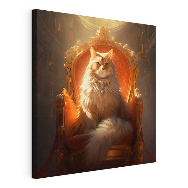 Gato sentado en una silla Cuadros Gato sentado en una silla