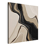 Cuadros Olas abstractas en tonos neutros