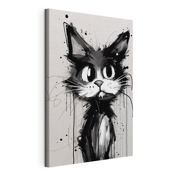 Gato con pintura negra Cuadros Gato con pintura negra