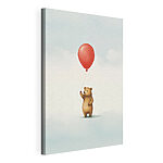 Cuadros Oso con un globo rojo