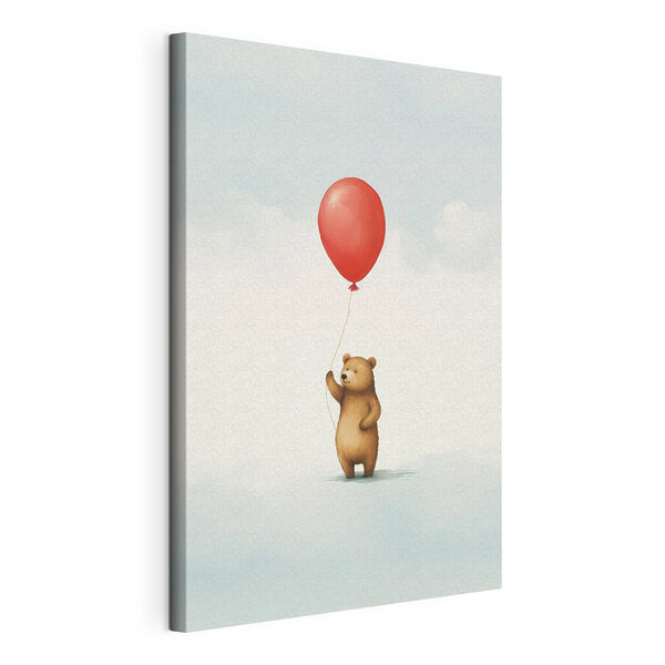 Oso con un globo rojo Cuadros Oso con un globo rojo