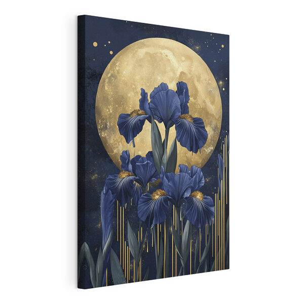 Cuadro de flores y una luna Cuadros Cuadro de flores y una luna