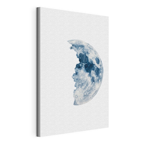 Cuadros Fase lunar representada en una obra de acuarela