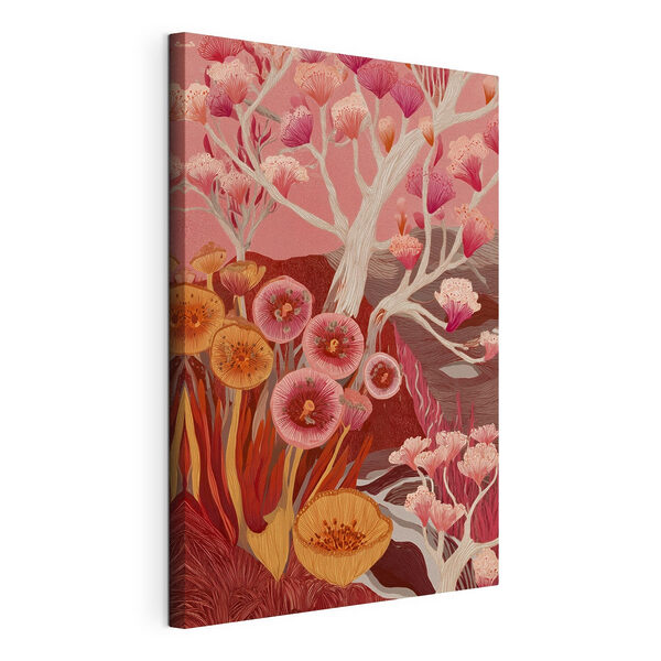 Cuadros Pintura de flores y árboles