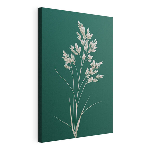 Cuadros Planta blanca con hojas