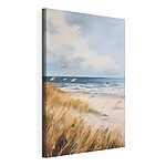 Cuadros Playa con césped y agua