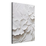 Cuadros Flor blanca con hojas