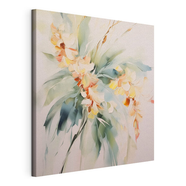 Cuadros Pintura de flores sobre una superficie blanca