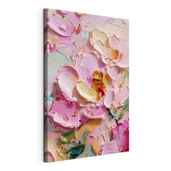 Cuadros - Flores de vivos colores en tonos pastel