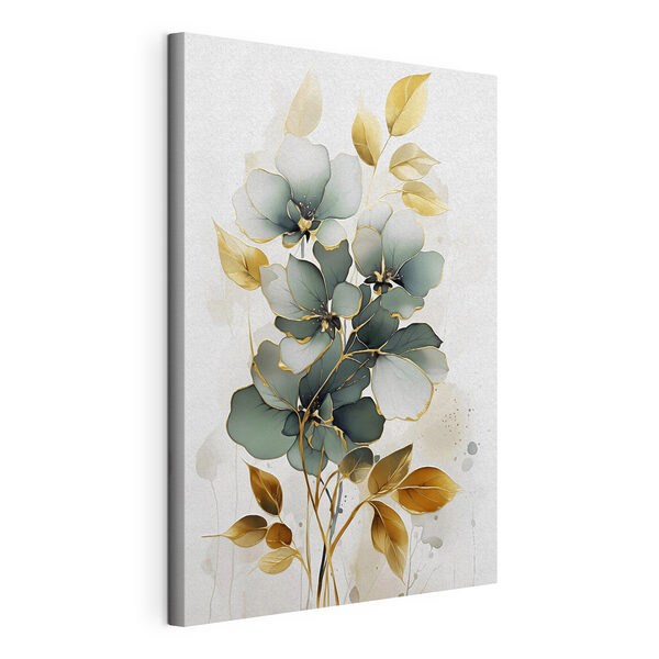 Cuadros Pintura de flores y hojas