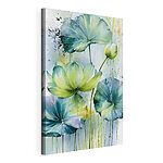 Cuadros Pintura de flores y hojas