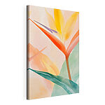 Cuadros Flor tropical de colores vivos en tonos suaves