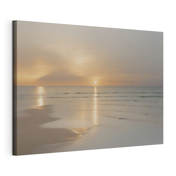 Puesta de sol sobre una playa Cuadros Puesta de sol sobre una playa