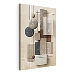 Cuadros Decoración mural con diferentes texturas y círculos