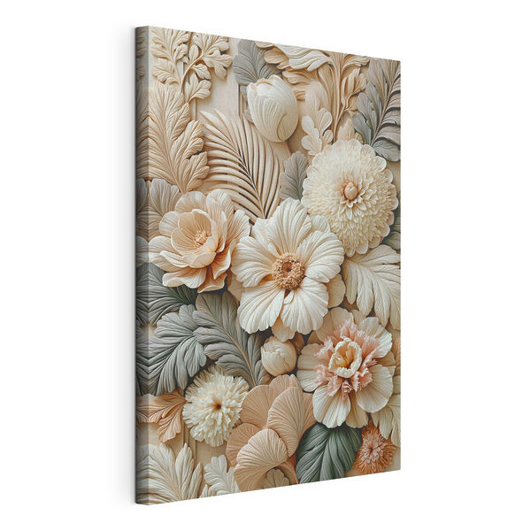 Cuadros Conjunto de flores y hojas