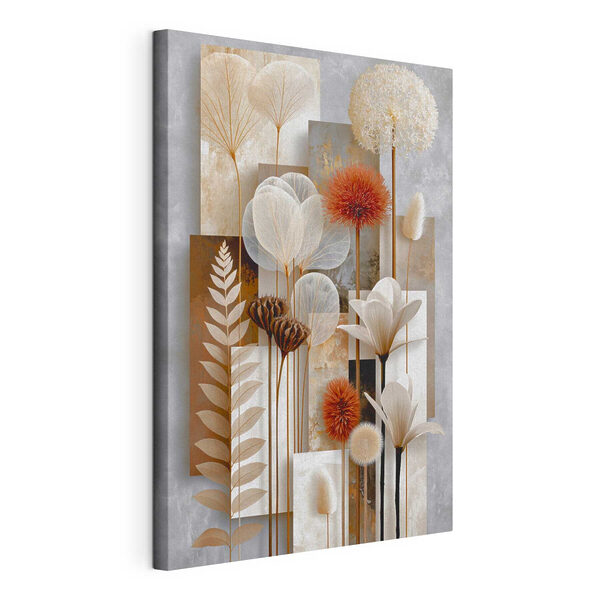 Decoración mural con flores y plantas Cuadros Decoración mural con flores y plantas