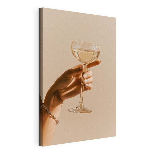 Cuadros Mano que sostiene una copa de vino