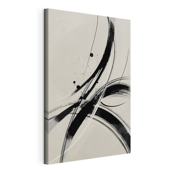 Imagen en blanco y negro de un diseño en espiral Cuadros Imagen en blanco y negro de un diseño en espiral