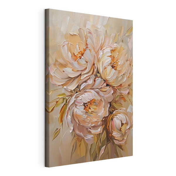 Cuadros Pintura de flores sobre una superficie blanca