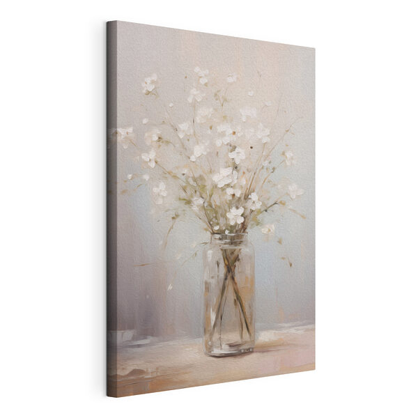Cuadro de un jarrón con flores blancas Cuadros Cuadro de un jarrón con flores blancas