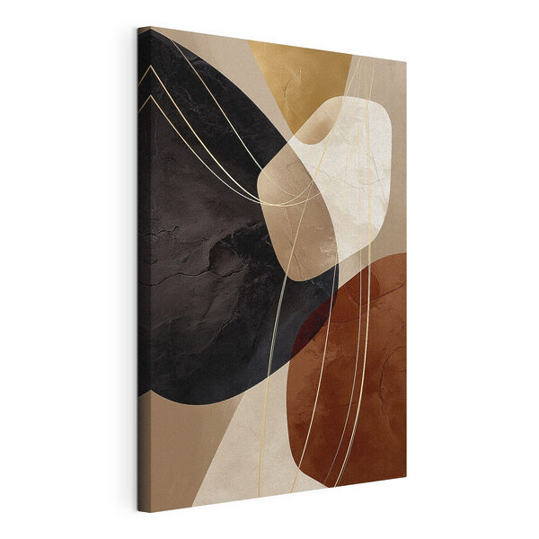 Cuadros Formas abstractas en tonos tierra