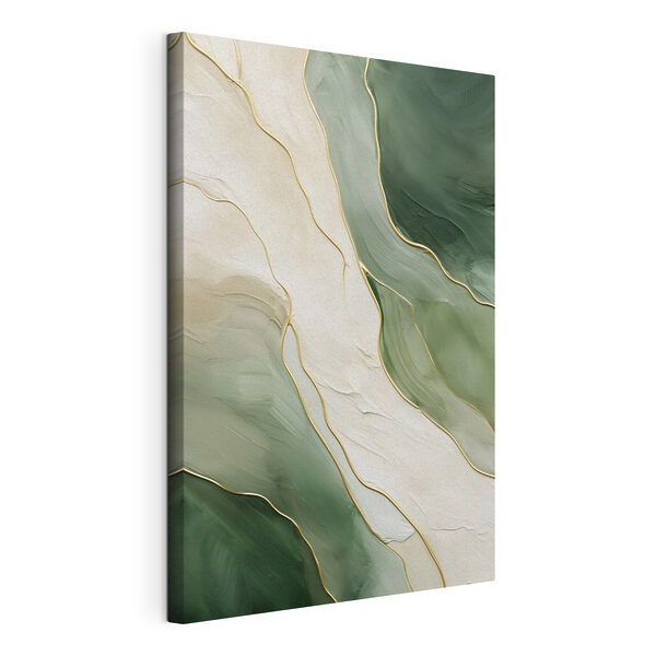 Cuadros - Tranquilas ondas de color verde y crema