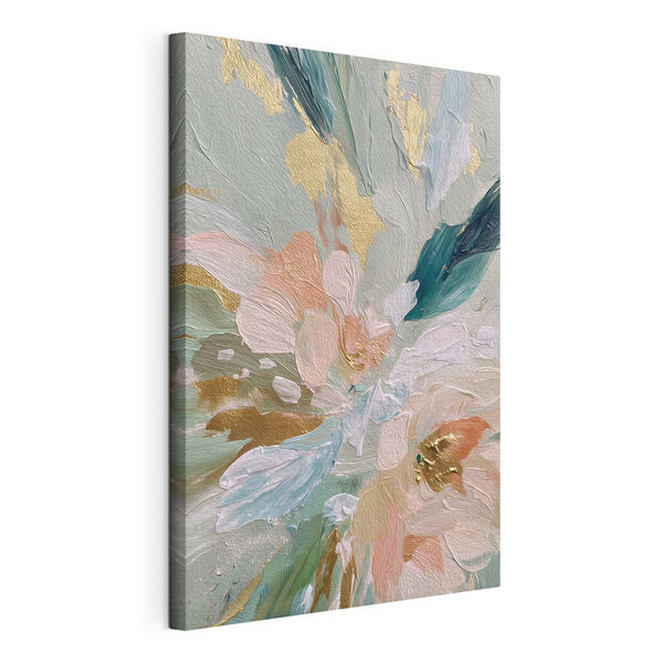 Cuadros - Abstracción floral suave en tonos pastel