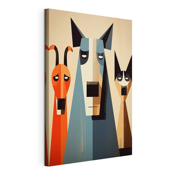 Cuadros Grupo de perros y gatos