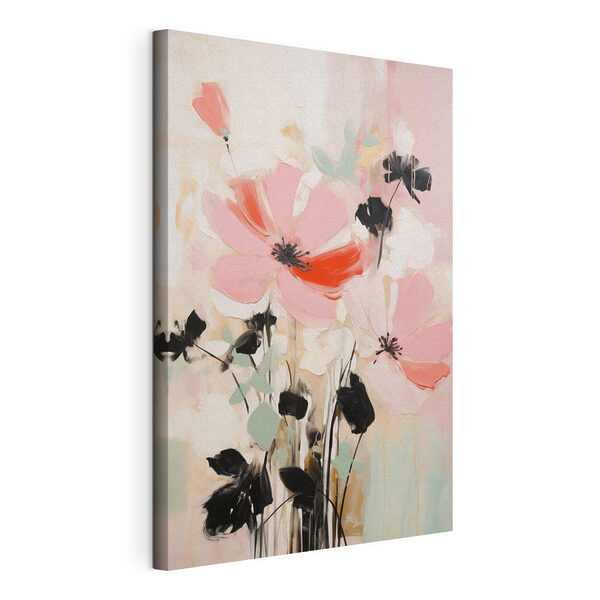 Pintura de flores sobre una superficie blanca Cuadros Pintura de flores sobre una superficie blanca