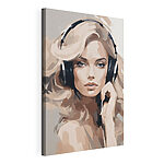 Cuadros Mujer con auriculares