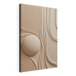 Cuadros Esfera blanca sobre una superficie beige