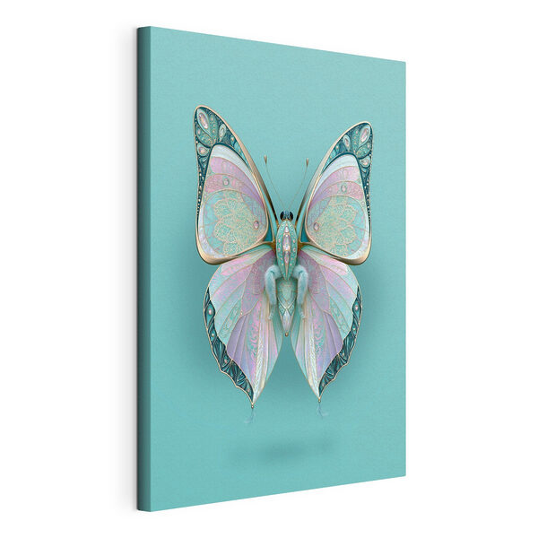 Mariposa con alas y fondo azul Cuadros Mariposa con alas y fondo azul