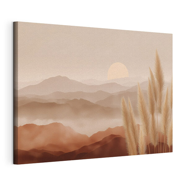 Paisaje con montañas y hierba Cuadros Paisaje con montañas y hierba