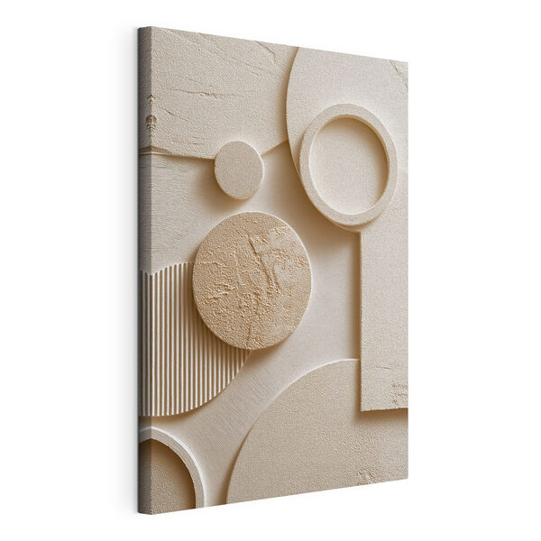 Formas abstractas en suaves tonos beige Cuadros Formas abstractas en suaves tonos beige