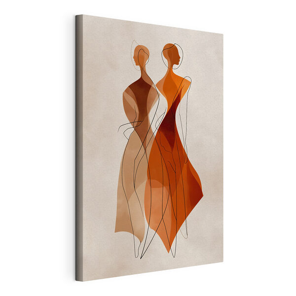 Dibujo de dos mujeres Cuadros Dibujo de dos mujeres
