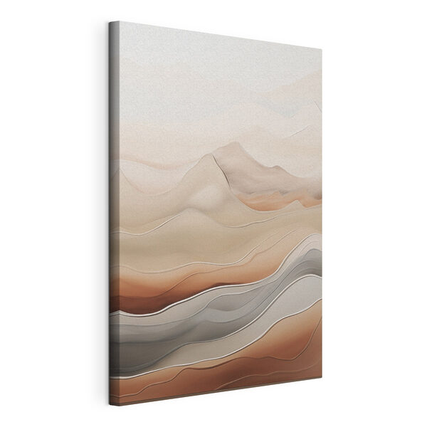 Ondas fluidas en tonos tierra suaves Cuadros Ondas fluidas en tonos tierra suaves