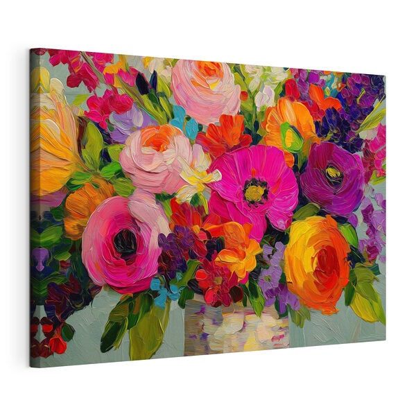 Cuadros Un ramo vibrante de flores de colores