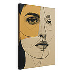 Cuadros Dibujo del rostro de una mujer