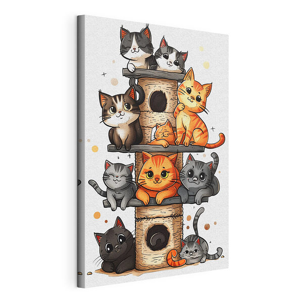 Cuadros Grupo de gatos en una torre (SKU: s40929) Cuadros Cuadros Grupo de gatos en una torre (SKU: s40929)