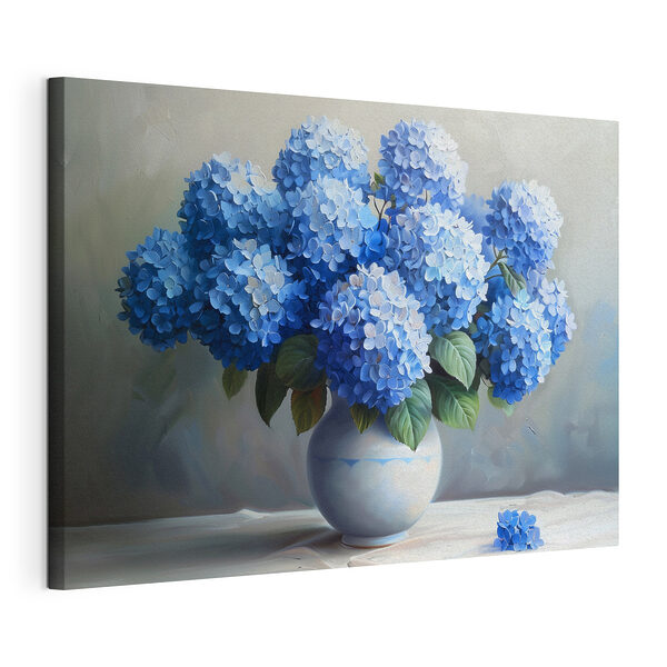 Cuadro de flores azules en un jarrón Cuadros Cuadro de flores azules en un jarrón