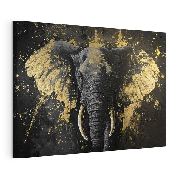 Cuadros Un majestuoso elefante con un toque artístico (SKU: s42602) Cuadros Cuadros Un majestuoso elefante con un toque artístico (SKU: s42602)