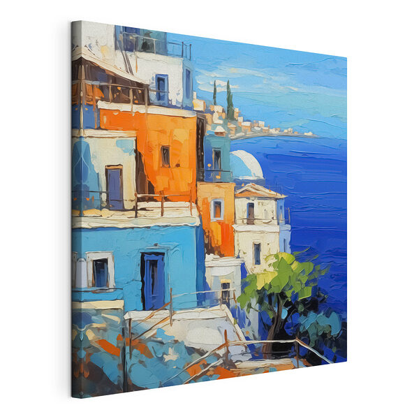 Cuadros Cuadros Cuadro de una ciudad junto al agua (SKU: s42899)