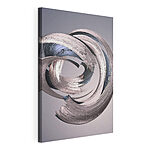 Cuadros Remolino metálico abstracto sobre fondo gris