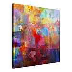 Cuadros Obra de arte abstracta con una explosión de colores vivos