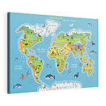 Cuadros Mapa del mundo con animales