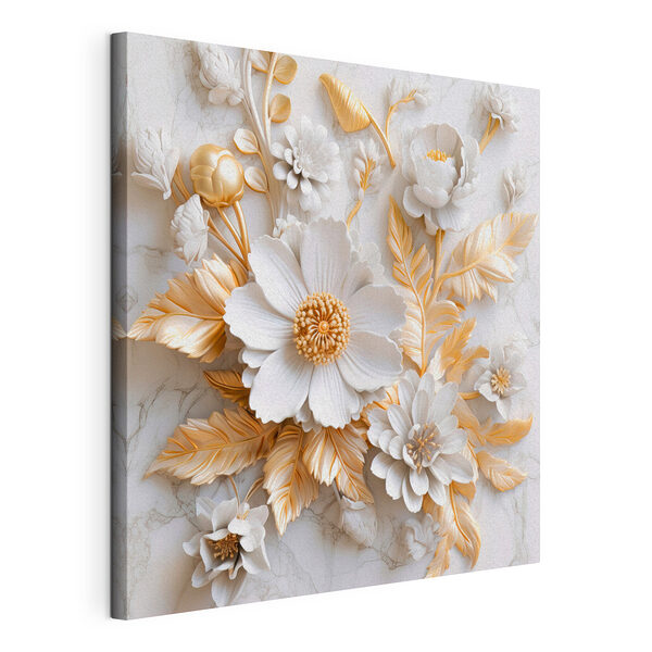 Relieve floral ornamentado en tonos elegantes Cuadros Relieve floral ornamentado en tonos elegantes