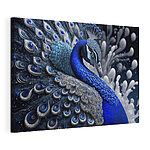Cuadros Pavo real azul y plateado