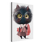 Cuadros Gato con gafas, listo para ir al colegio
