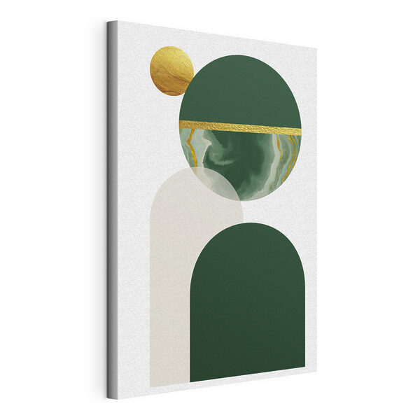 Cuadros Cuadros Esferas esmeralda que flotan en un espacio abstracto (SKU: s35985)